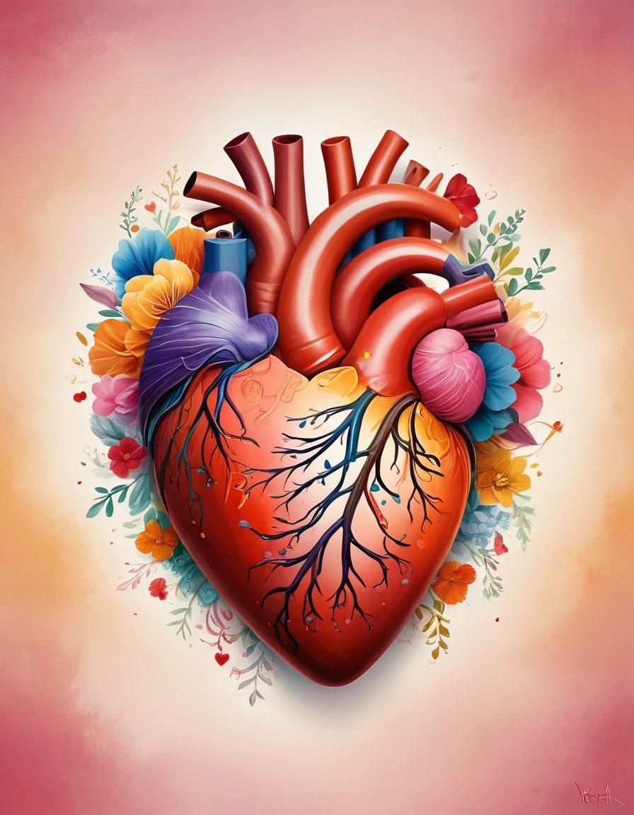 A heart intertwined with various symbols representing different love languages - words, acts, gifts, quality time, and touch. Radiant colors emanating from the heart, showcasing connection and warmth between diverse couples. Soft, dreamy background depicting a serene setting, highlighting emotional intimacy. Artistic touches like gentle brush strokes and a whimsical style add charm. super-realistic. vibrant colors. soft background.